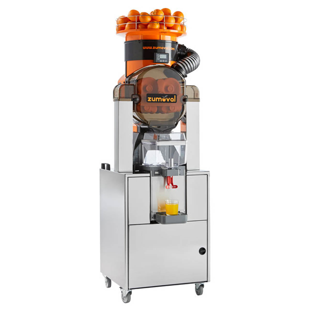 Omcan 39522 Zumoval Automatic Feed Citrus Juicer, 28 Oranges/Min-39 lbs Feeder | plastic housing