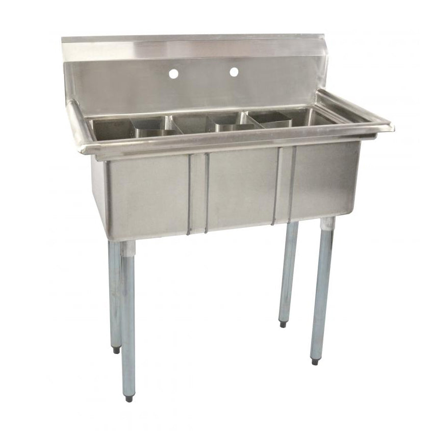 Omcan 39761 Three Compartment Sink | 35.12" Wide