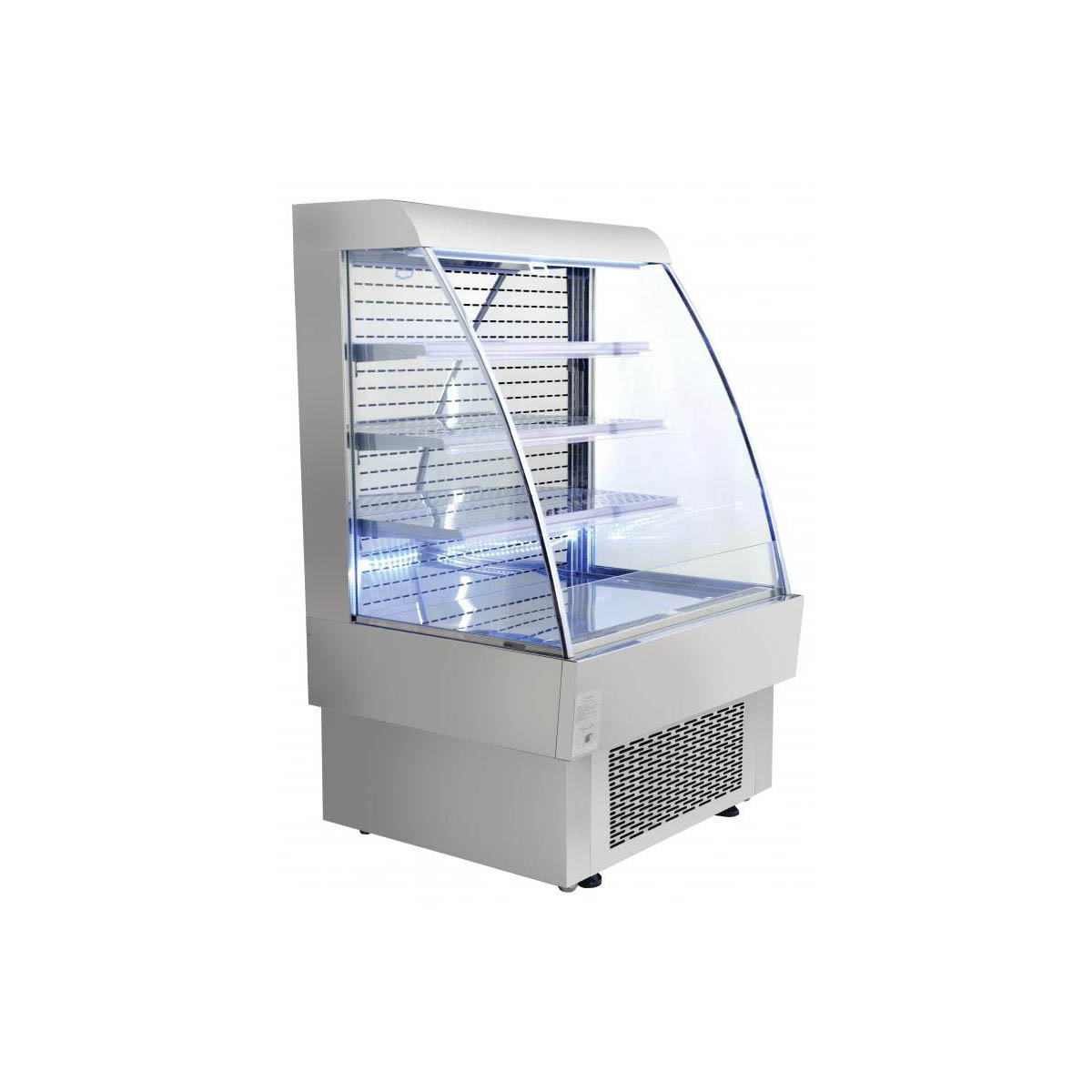Omcan 40004 39" Vertical Open Air Merhandiser, Self-Contained, 3 Shelves, 13.42 cu ft.