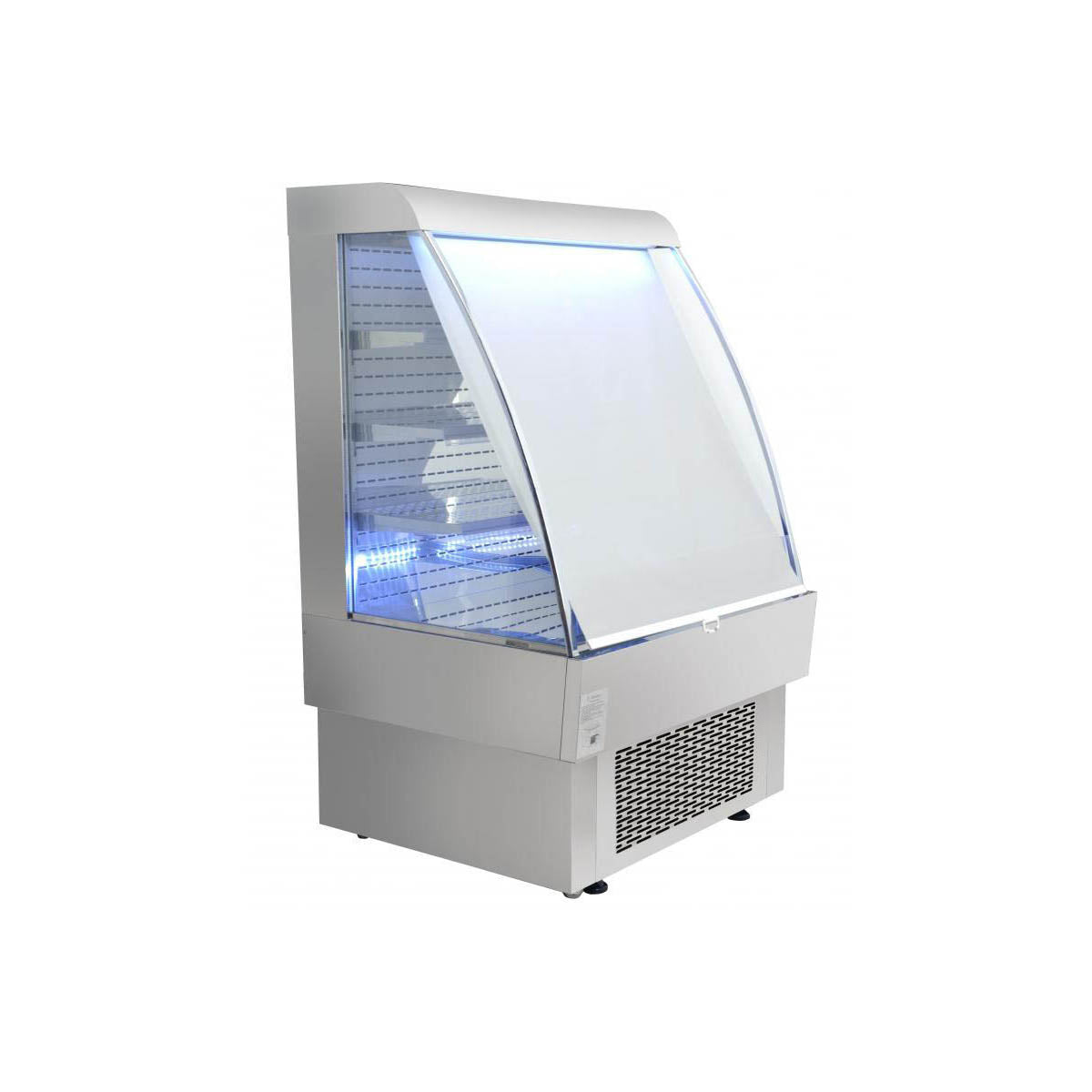 Omcan 40004 39" Vertical Open Air Merhandiser, Self-Contained, 3 Shelves, 13.42 cu ft.
