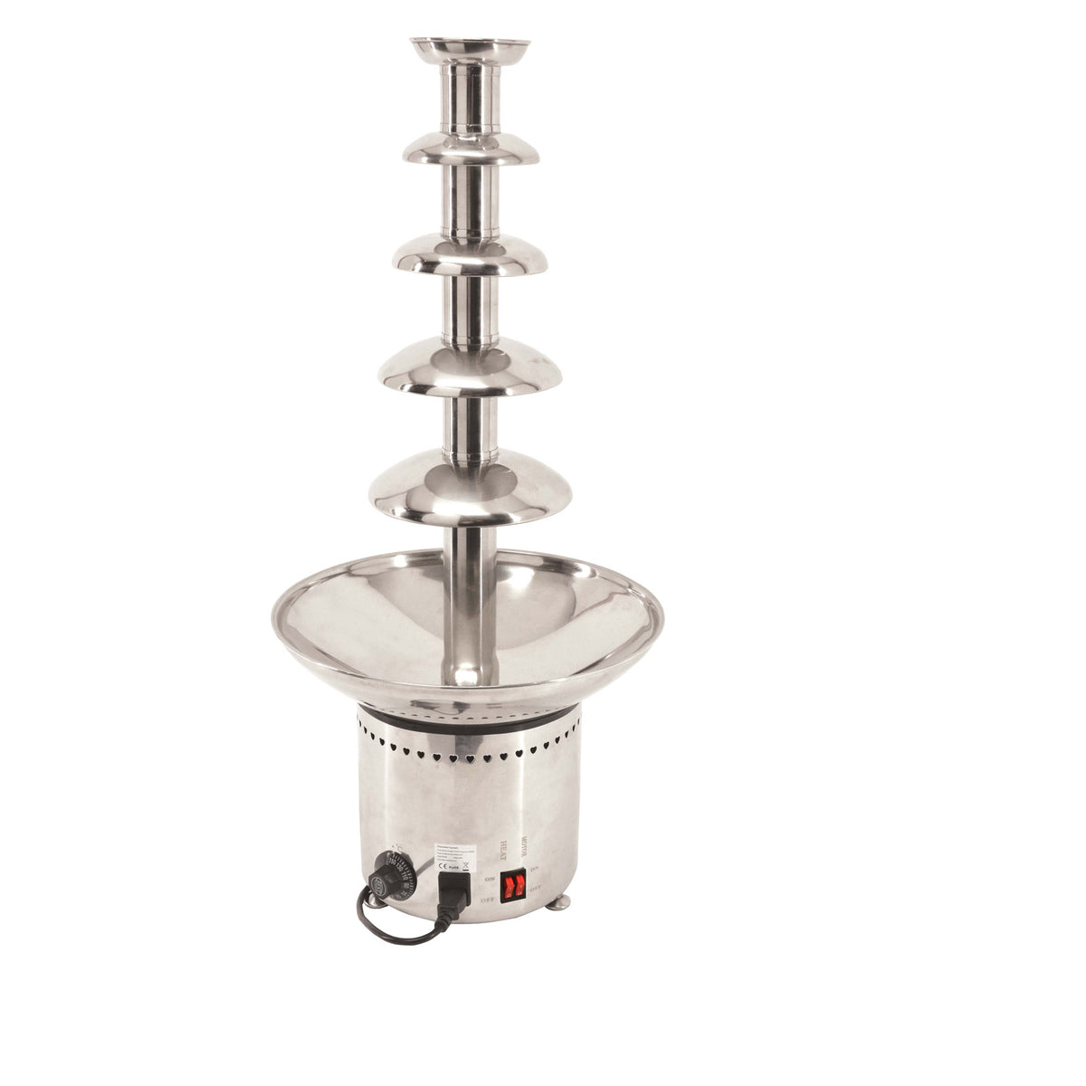 Omcan 40381 5-Tier Chocolate Fountain, 11 lb, 31" Height, Stainless Steel, 215 W, 110-120 V