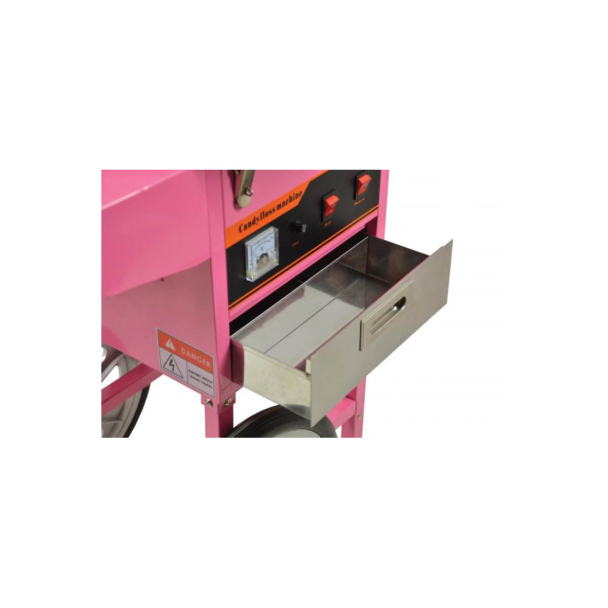 Omcan 40383 (Cf-Cn-0520-T) Cotton Candy Machine with Trolley | 20.47" Wide