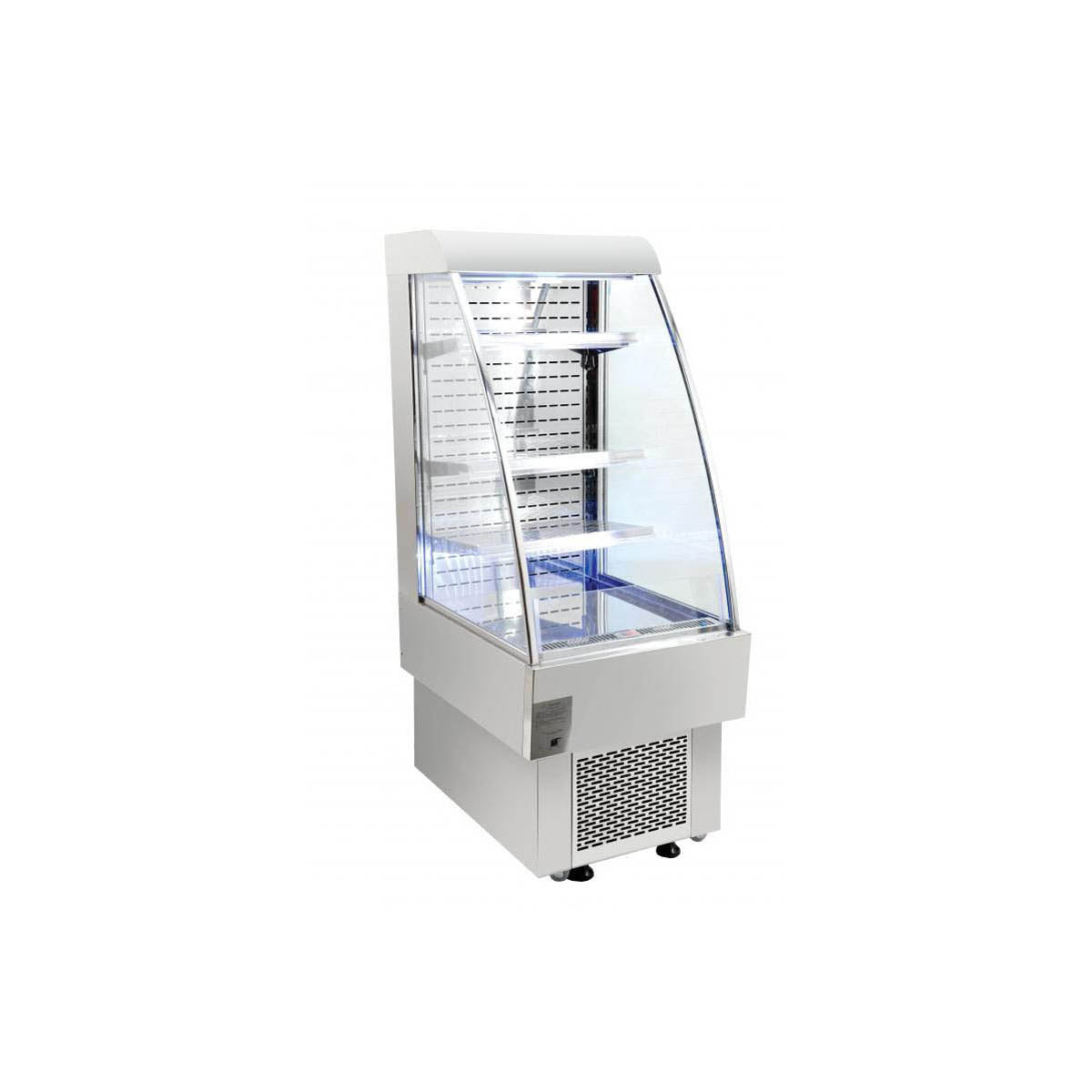 Omcan 40438 23" Vertical Open Air Merhandiser, Self-Contained, 3 Shelves, 8.12 cu ft.