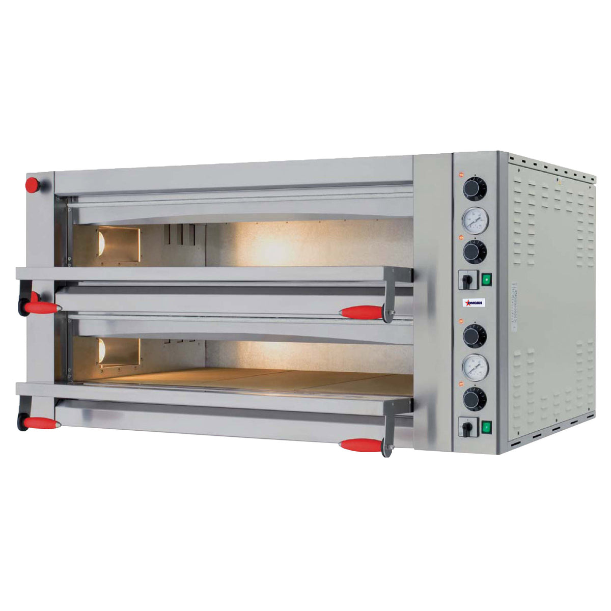 Omcan 40638 Electric Deck-Type Pizza Bake Oven | 43" Wide