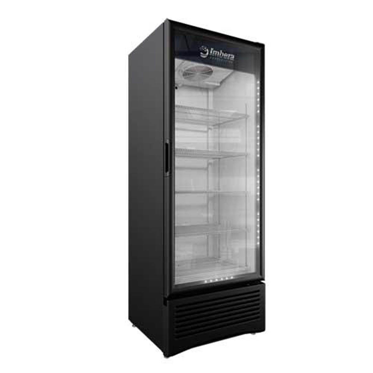 Omcan 41161 29" 1-Section Merchandiser Refrigerator w/ Glass Door, in Black 19.2 cu. ft.
