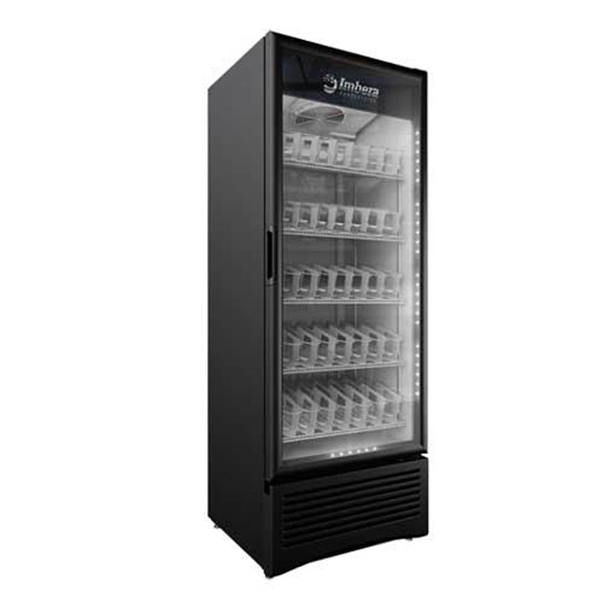 Omcan 41161 29" 1-Section Merchandiser Refrigerator w/ Glass Door, in Black 19.2 cu. ft.