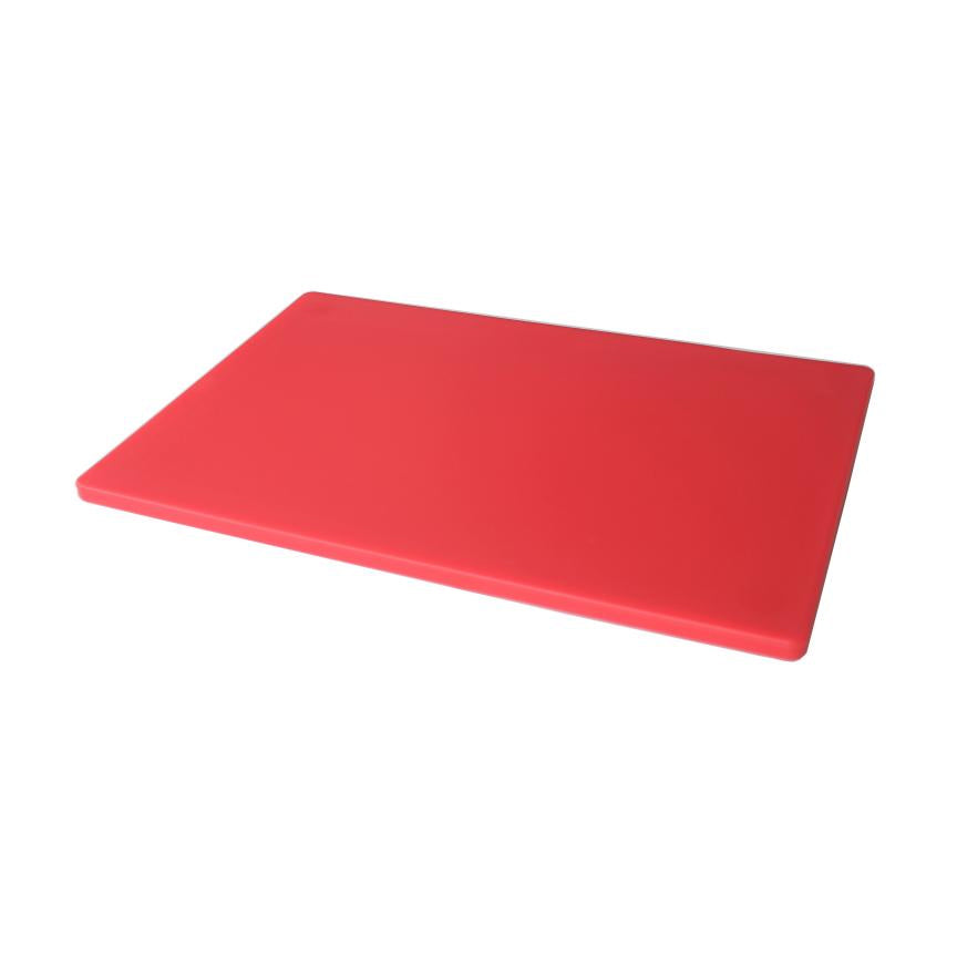 Omcan 41206 Rigid Plastic Cutting Board, 15" x 20" x 1/2" Thick, Red, Dishwasher Safe