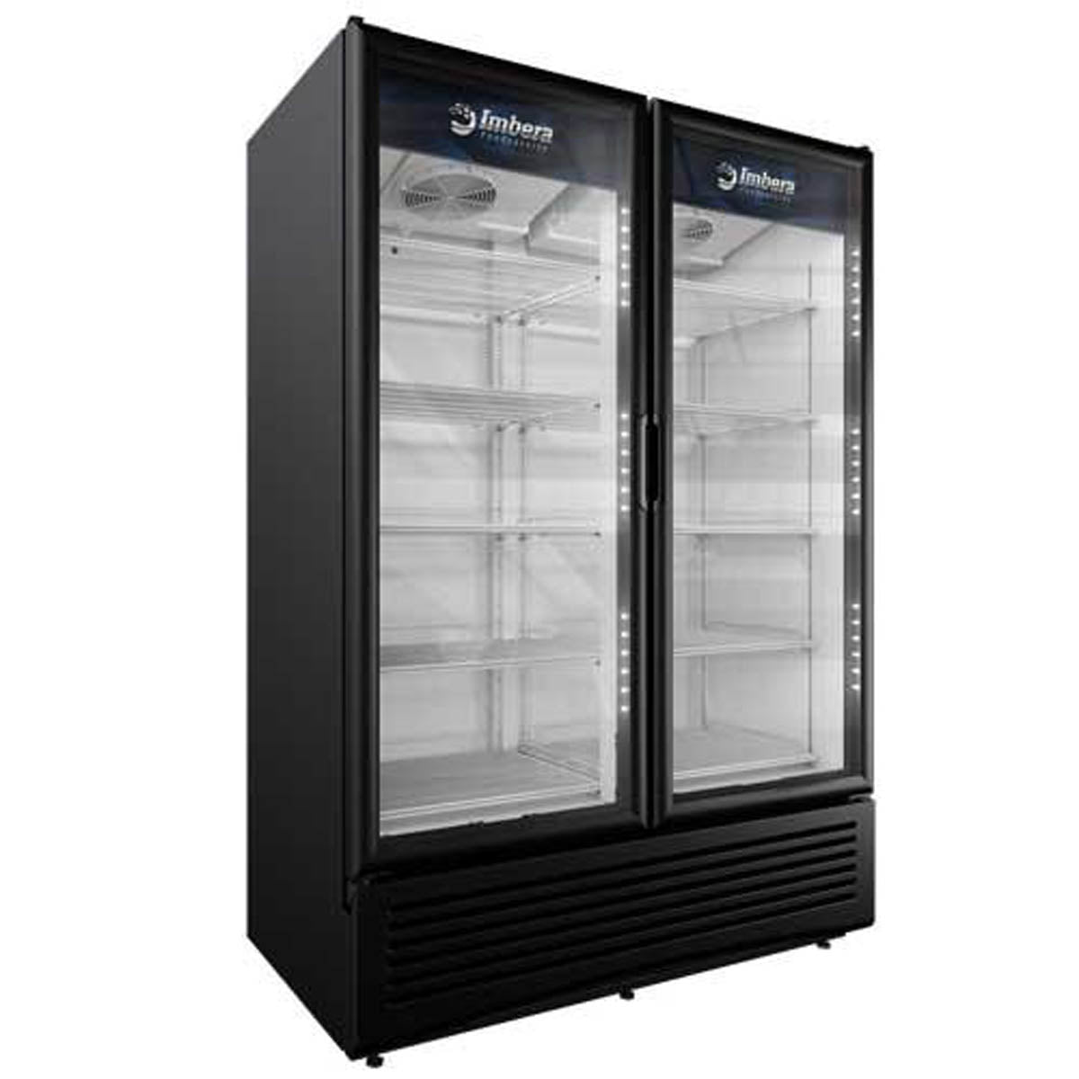 Omcan 41218 54" 2-Section Merchandiser Refrigerator w/ Glass Door, 41 cu. ft.
