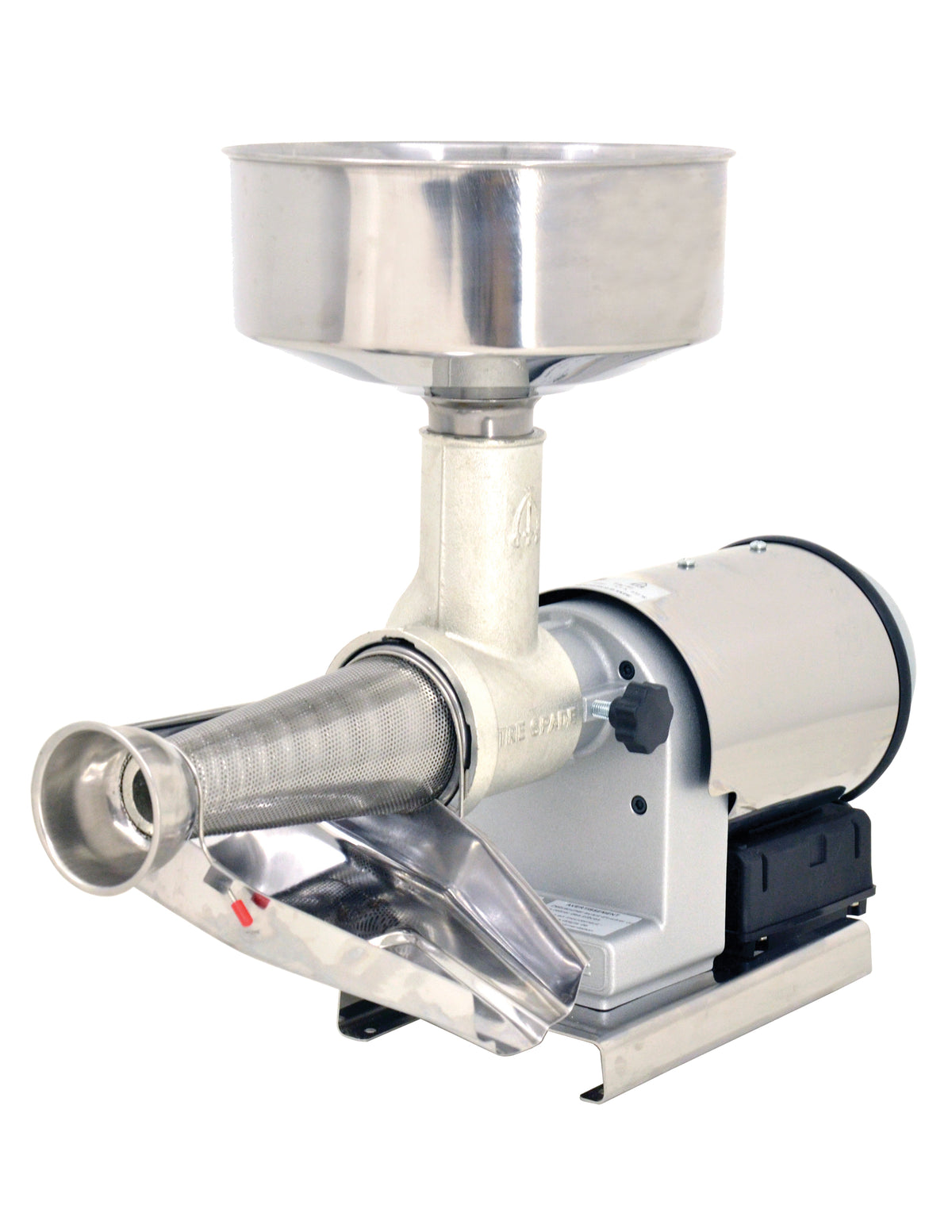 Omcan 41420 Electric Tomato Squeezer, 1/2 HP, 110V, Steel Cover, NEMA 5-15P, Made in Italy | 10.75" Wide