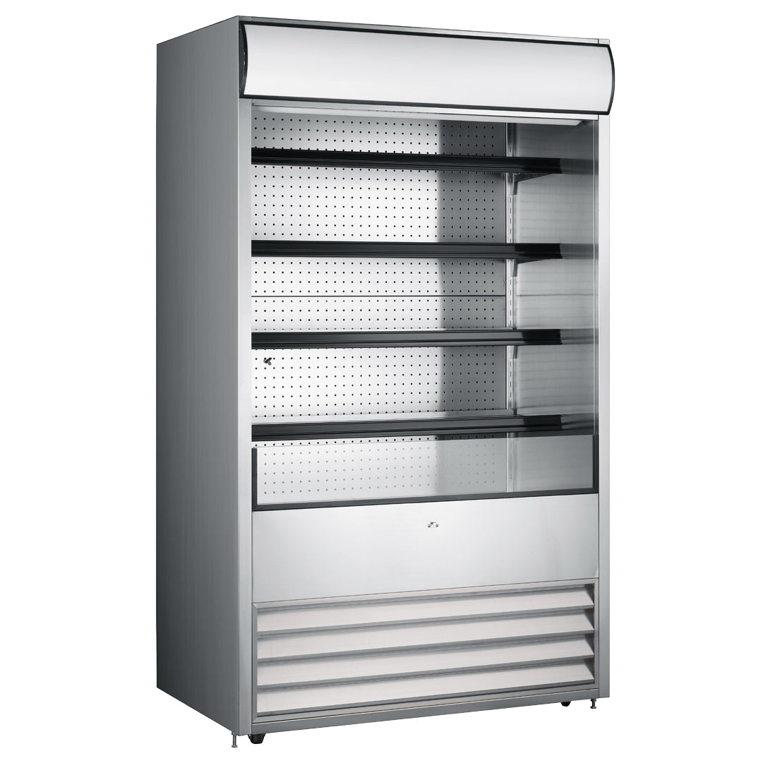 Omcan 41469 48" Vertical Open Air Merhandiser, Self-Contained, 4 Shelves, 24.7 cu ft.