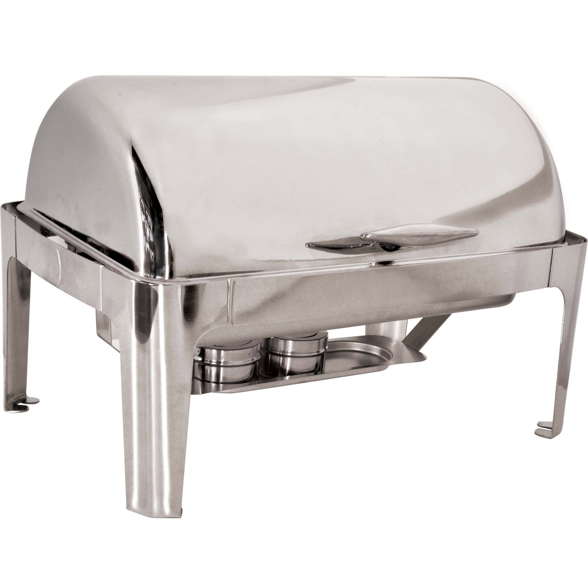 Omcan 41821 Chafing Dish, 9-1/2 Qt Rectangular Stainless Steel, Roll-Top Lid, Steam/Water Pans | 9 qt