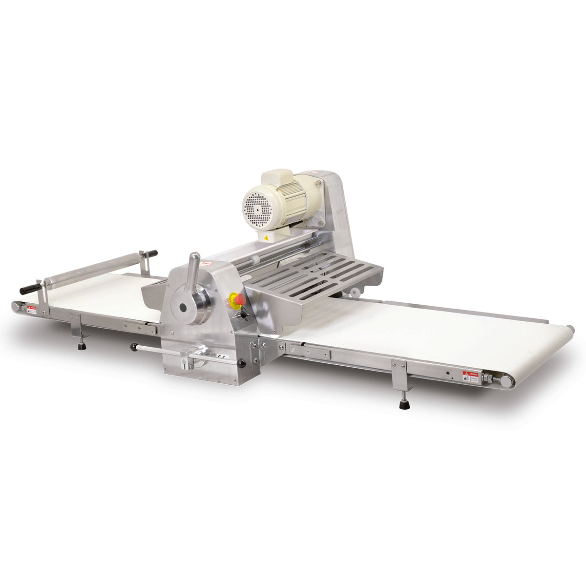 Omcan 42154 Countertop Reversible Dough Sheeter, 20-1/2" Rollers with Foldable Tables, 3/4 Hp | stainless steel
