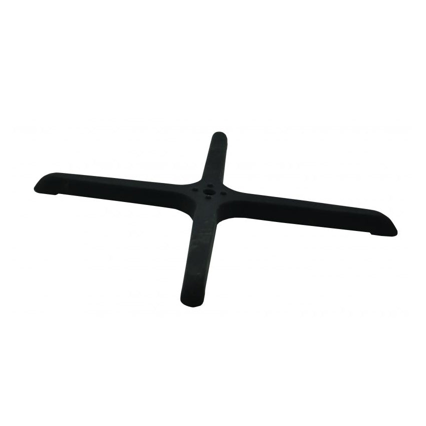 Omcan 43155 Table Base - 30" x 30" Black Metal Cross-Shaped Base for Column #43206