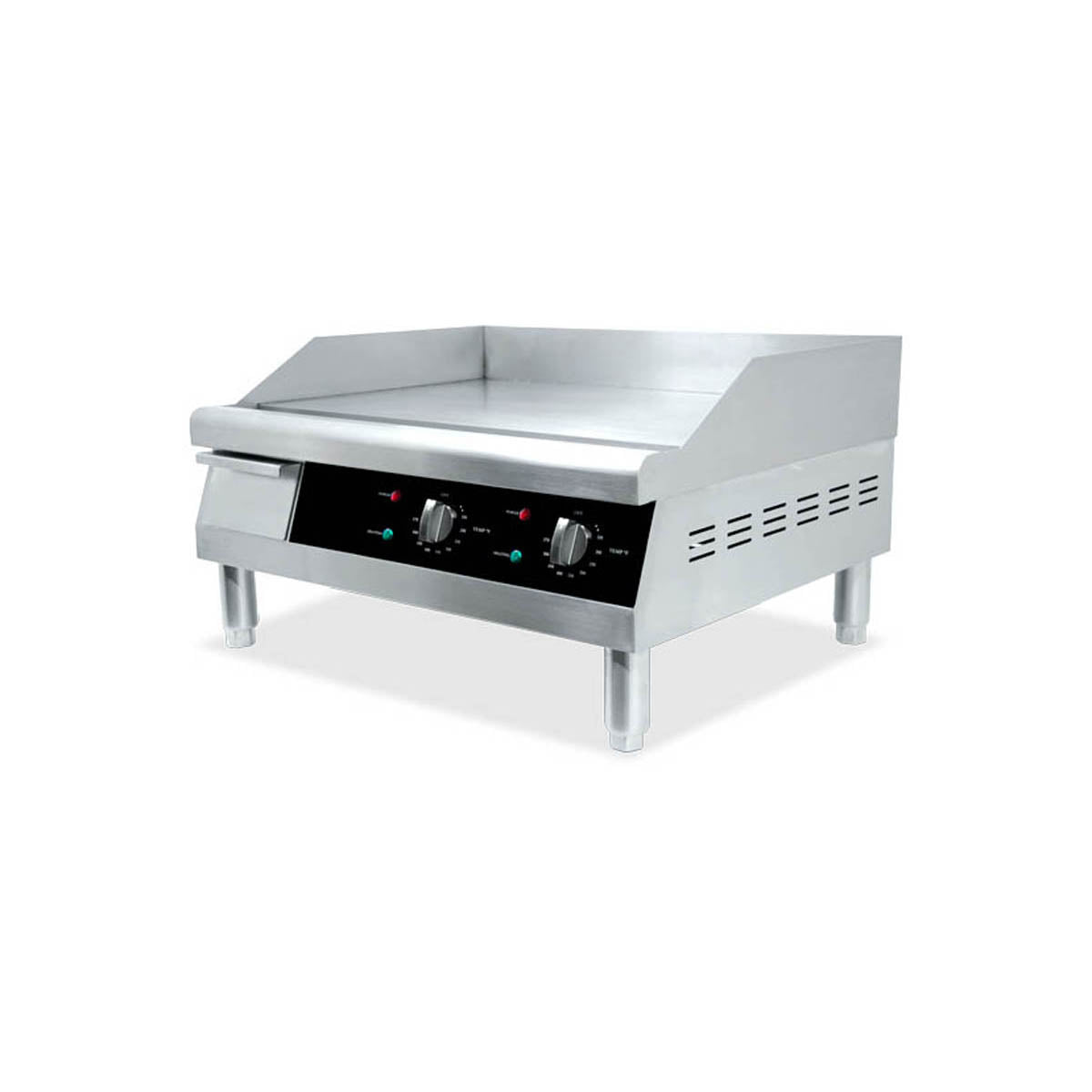 Omcan 43213 24" Countertop Electric Griddle with 24" x 15.5" Surface, Thermostatic Controls, 220v