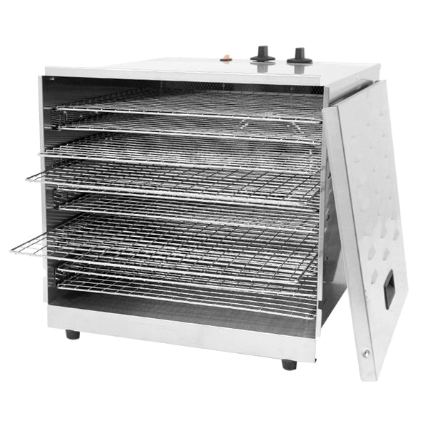Omcan 43222 Single Zone Food Dehydrator, 10 Removable Racks, 16x14.3 Shelf, Stainless Steel, 1000W, 120V | 16.5" Wide