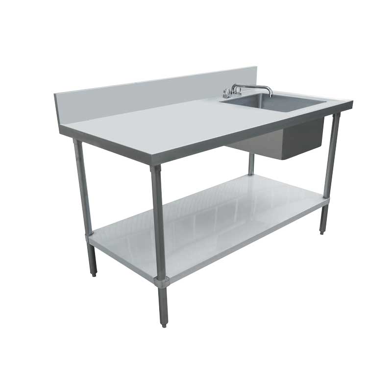 Omcan 43238 with Prep Sink(s) Work Table | 60" Wide