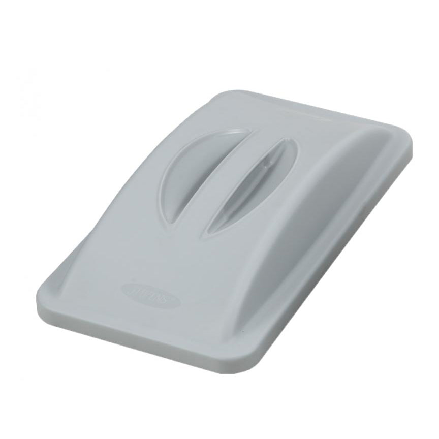 Omcan 43301 Recycling Container Lid, 20-Gallon Gray Polypropylene with Handle - Plastic Cover | 20.3" Wide