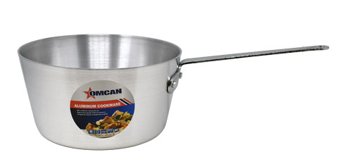 Omcan 43347 Sauce Pan - 7 Qt Aluminum Commercial Cookware, Lightweight, Even Heat