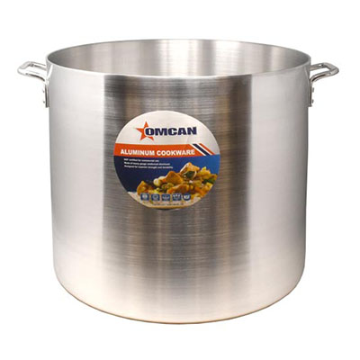 Omcan 43374 Stock Pot - 80 Qt, 19-3/4" Dia x 17" H, Dual Handles, Aluminum, NSF