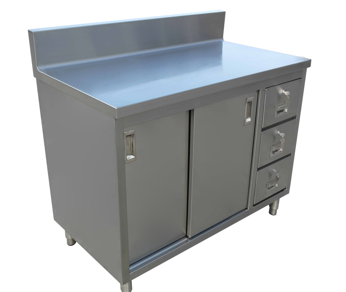 Omcan 43483 Cabinet Base Sliding Doors Work Table