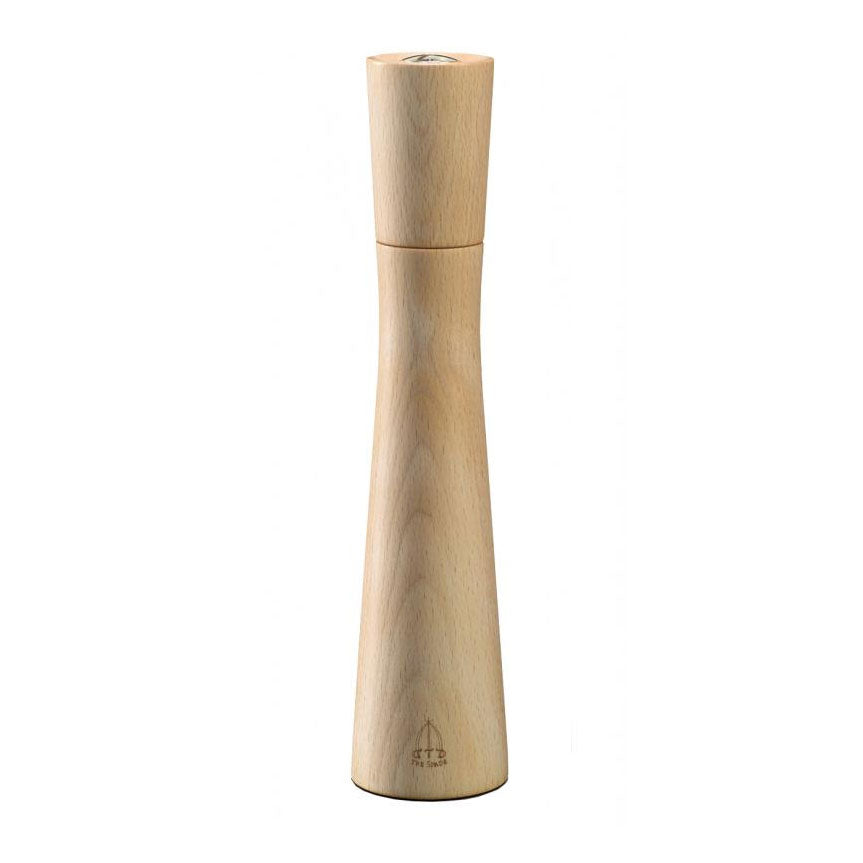 Omcan 43675 TRE SPADE Turandot Pepper Mill, 10.24" Steel Conic, Beech Wood, 20yr Guarantee