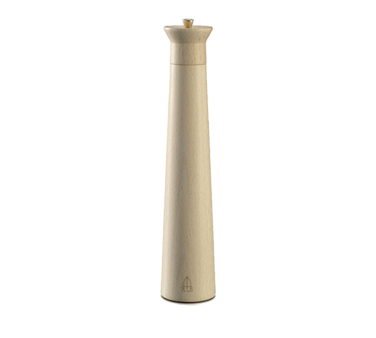 Omcan 43691 Pepper Mill - 11.81" Tall, Beech Wood, Tempered Steel Mechanism, 20-Year Guarantee
