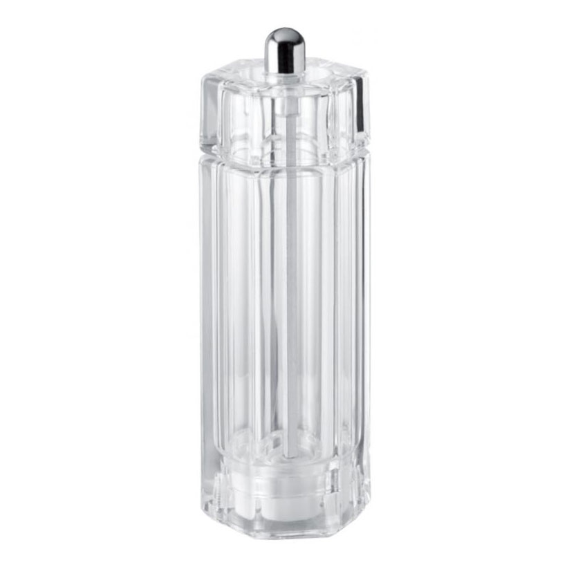 Omcan 43704 5" Acrylic Salt Mill, Steel Mechanism, Made in Italy, 20-Year Guarantee