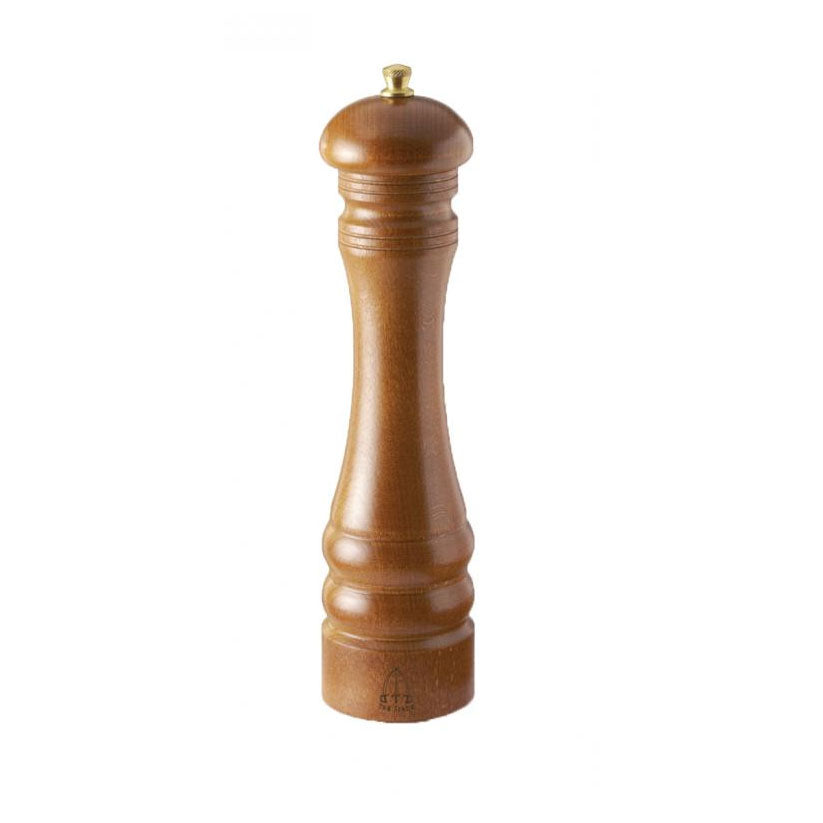 Omcan 43709 TRE SPADE Pepper Mill, 10" Tall, Dark Italian Beech Wood, Made in Italy