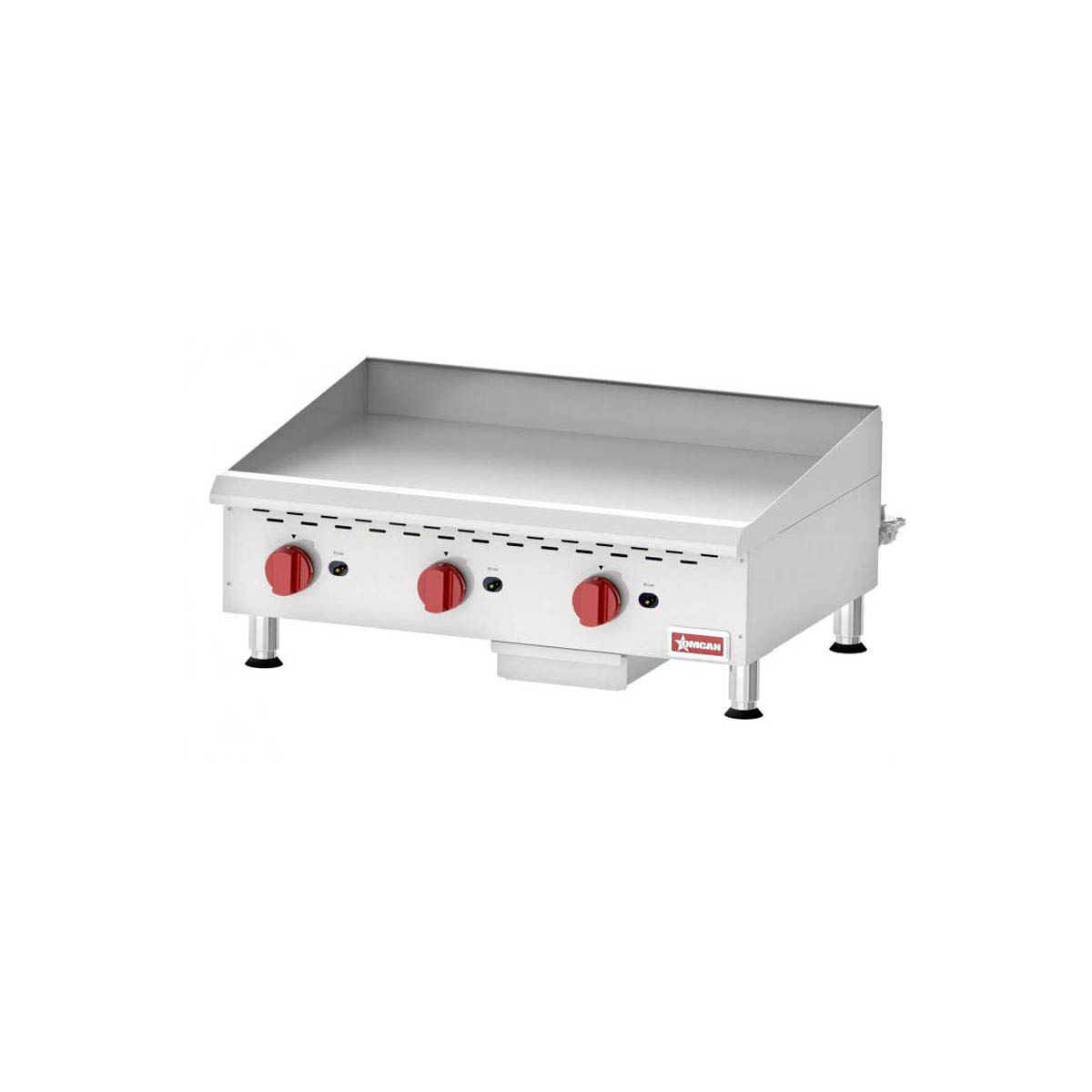 Omcan 43731 36" Countertop Manual Gas Griddle, 3/4" Steel Plate, 90.000 BTU