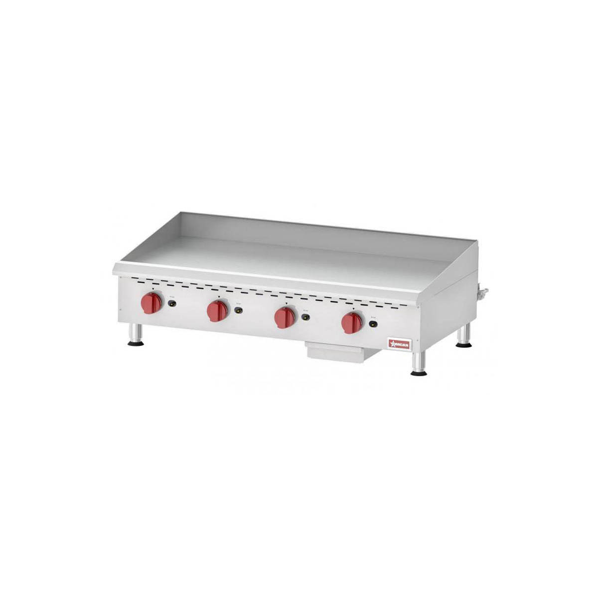 Omcan 43732 48" Countertop Manual Gas Griddle, 3/4" Steel Plate, 120.000 BTU