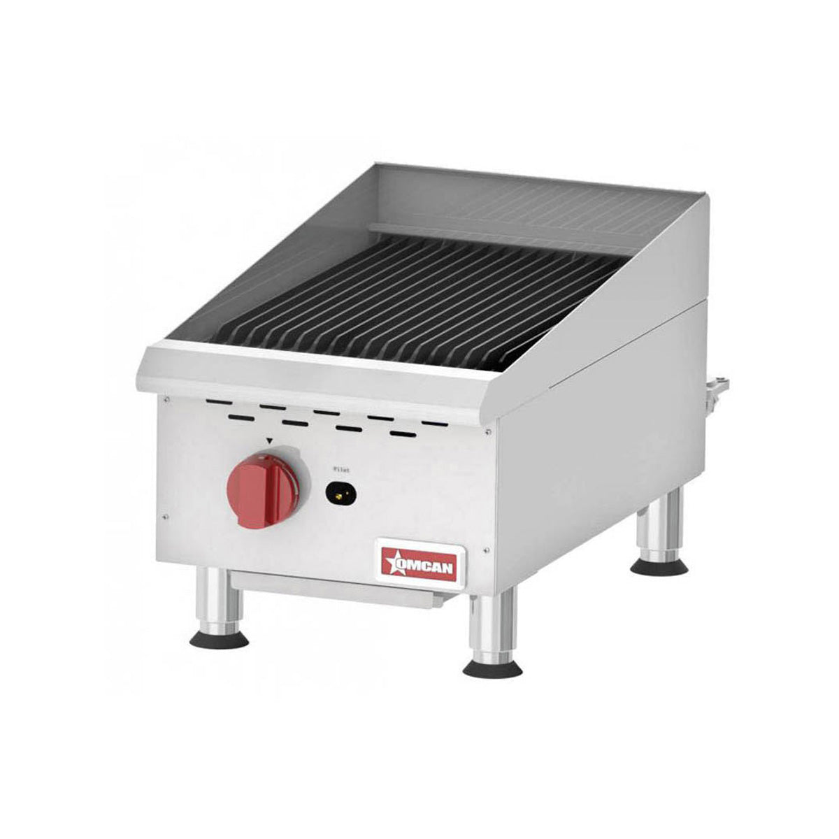 Omcan 43736 15" Countertop Gas Radiant Charbroiler w/ (1) Burner, 40.000 BTU
