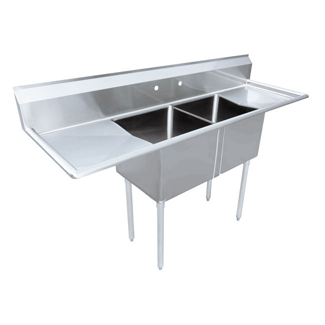 Omcan 43793 Two Compartment Sink | 96" Wide