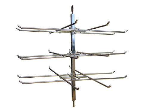 Omcan 44070 Pretzel Rotary Shelf for 41468 - Star-Shaped Display Rack, 12" Width, 8" Depth