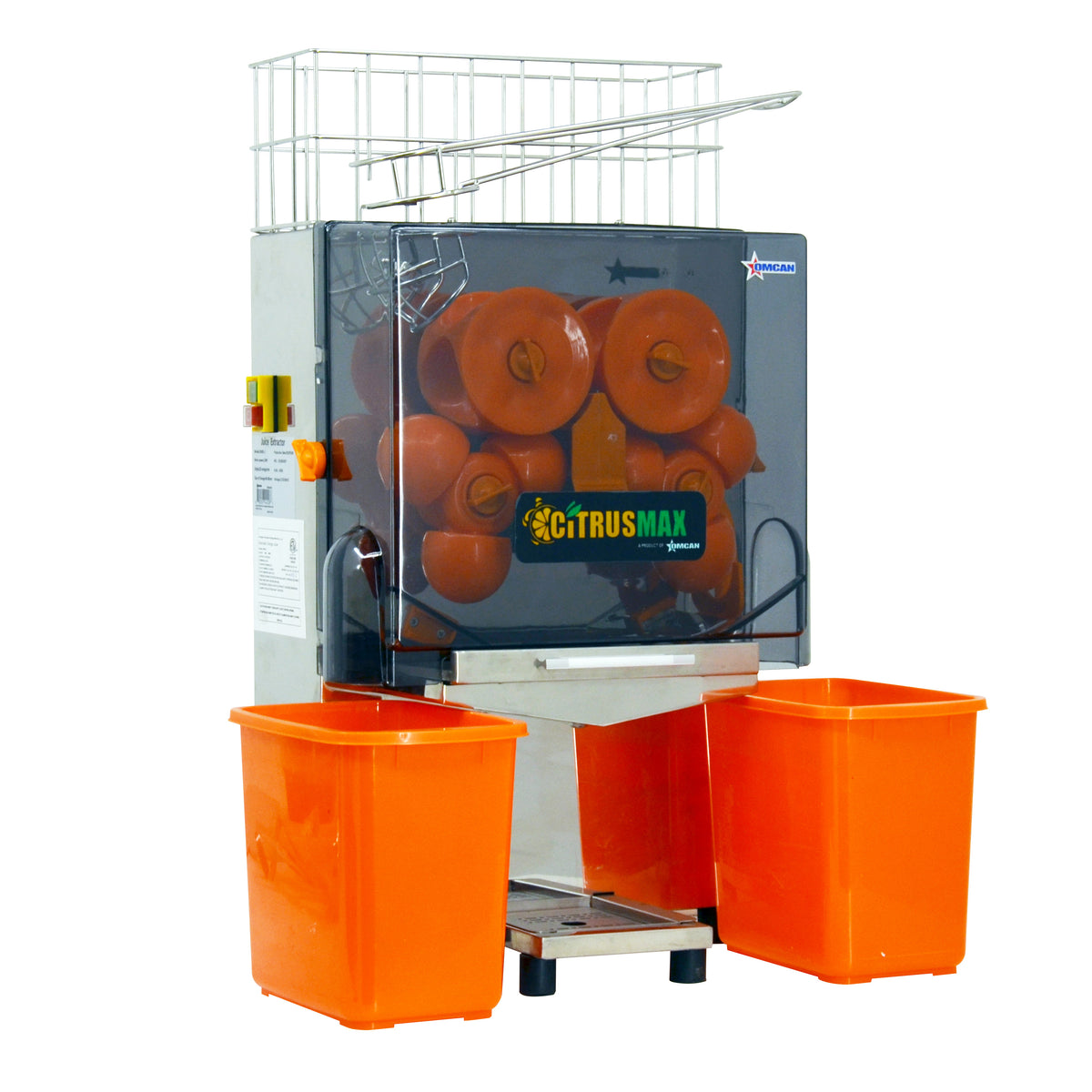Omcan 44228 Automatic Feed Citrus Juicer, 20 Orange Per/Min | stainless steel & plastic