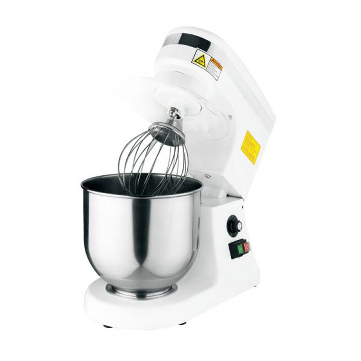 Omcan 44306 Countertop 7 qt Planetary Mixer with Guard, Variable Speed, 0,36 hp | 9.06" Wide