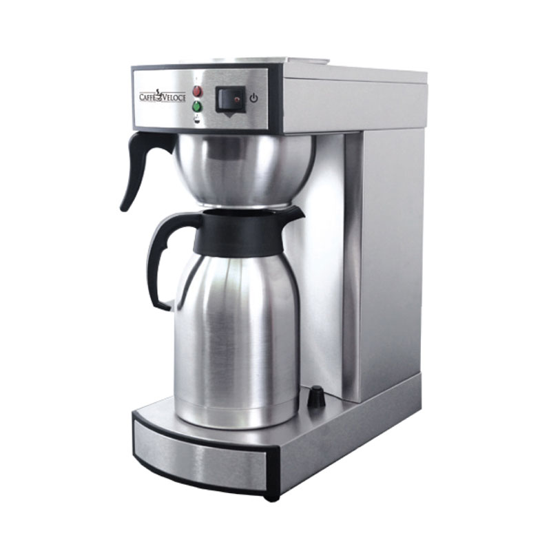Omcan 44315 Single Manual Thermal Carafe Coffee Makers, Pourover Type - 1450W / 120V | 7.67" Wide