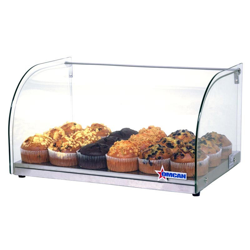 Omcan 44370 (44370) Display Case, Countertop, Curved Front Glass | glass & stainless steel