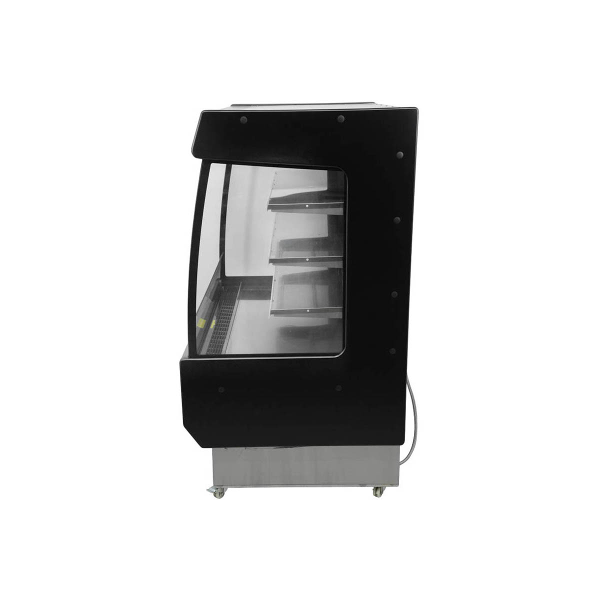Omcan 44377 51" Vertical Open Air Merhandiser in Black, Self-Contained, 4 Shelves, 27.2 cu ft.