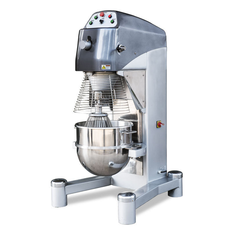 Omcan 44390 Floor Model 60 qt Planetary Mixer with Guard and Timer, 3-Speed, 3000W, 4 hp | 34" Wide