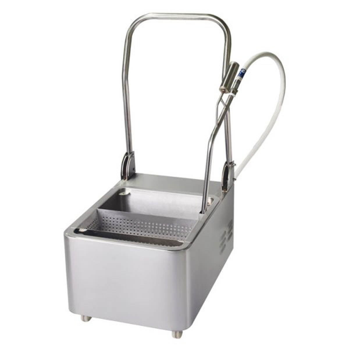 Omcan 44481 Mobile Fryer Filter | stainless steel tank & cabinet