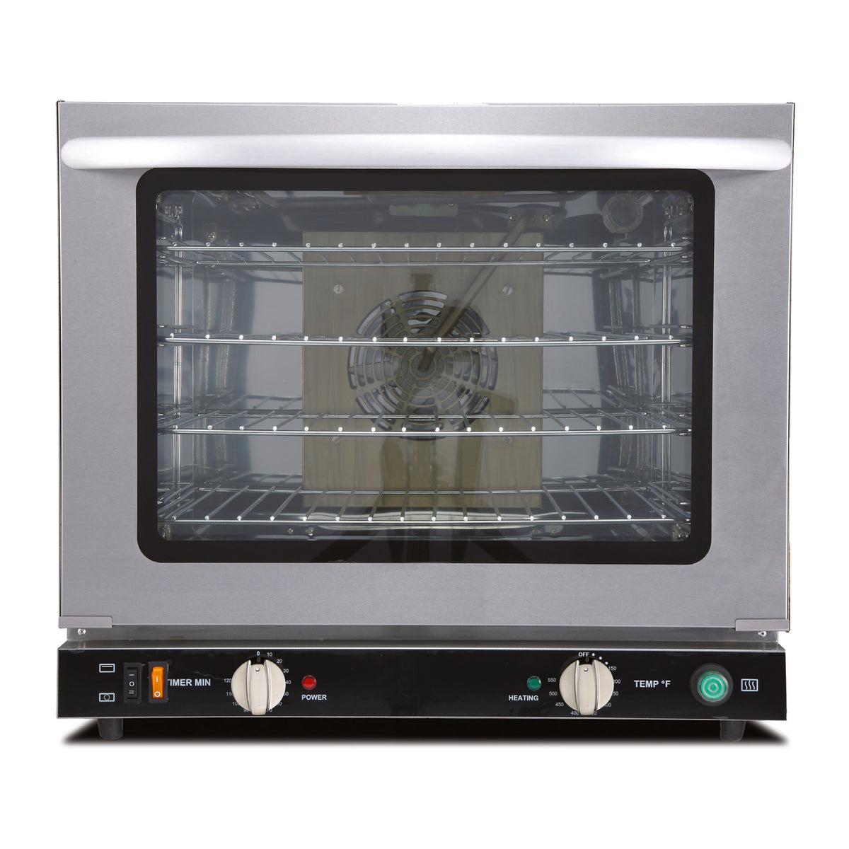 Omcan 44519 Single-Deck Half-Size Electric Convection Oven w/ Manual Controls, 4 Racks | 22.8" Wide