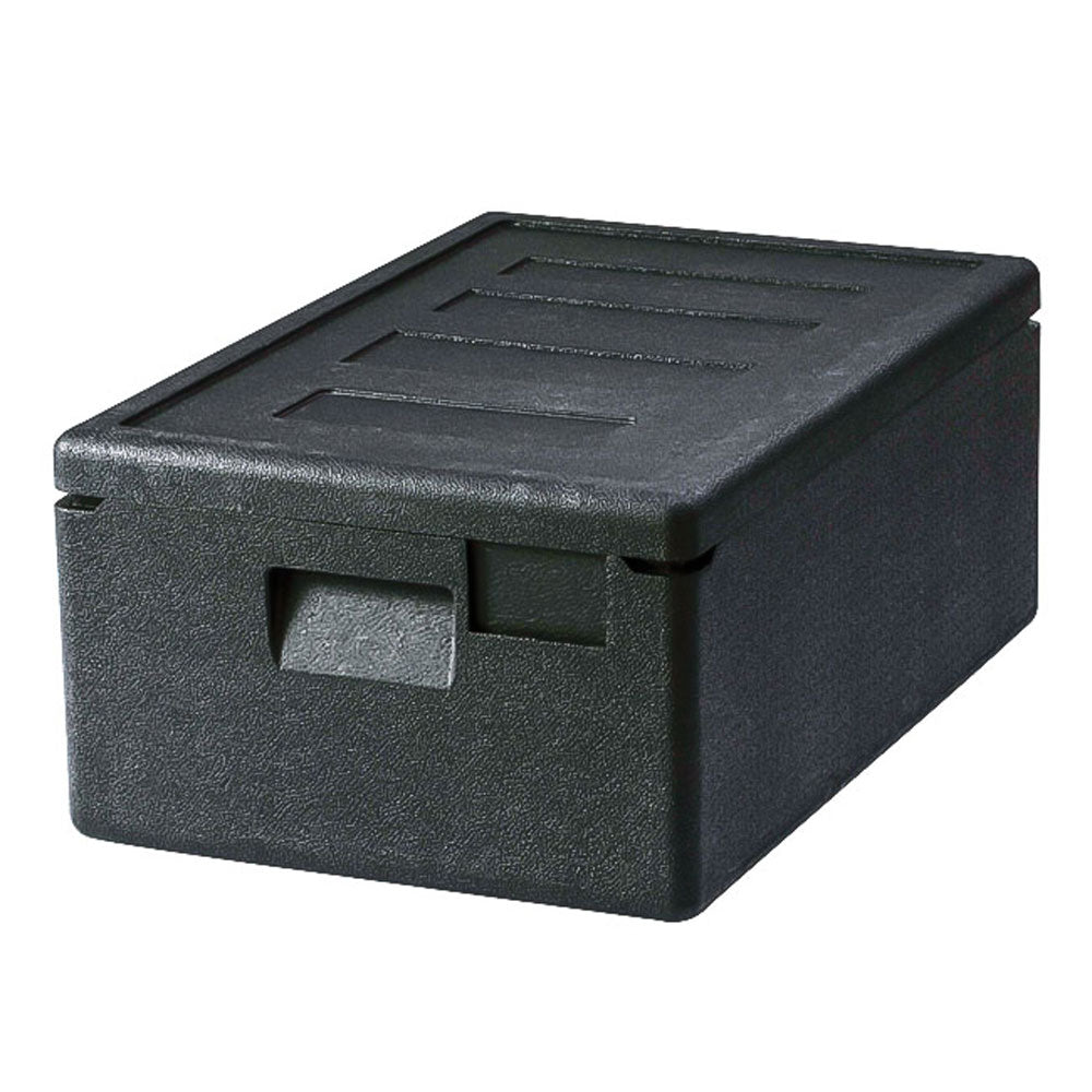 Omcan 44548 Insulated Food Carrier, Top Loading, 28L, Black Polypropylene | 23.6" Wide