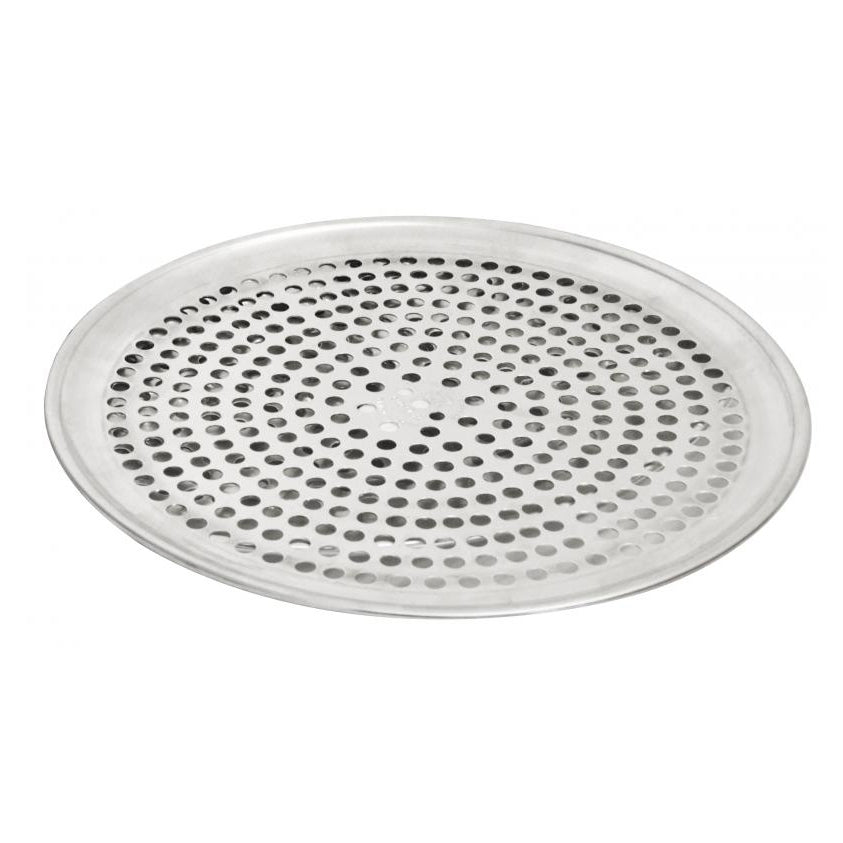 Omcan 44551 Pizza Pan - 12" Round Perforated Aluminum Tray, Commercial Grade | aluminum (gauge unspecified)