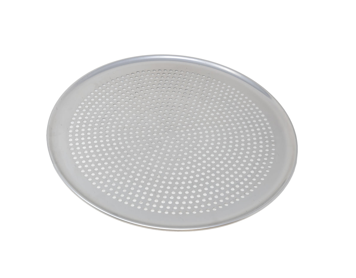 Omcan 44553 Commercial Pizza Pan, 16" Round Perforated Aluminum Tray, Ideal for Even Baking | aluminum (gauge unspecified)