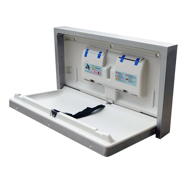 Omcan 44558 Baby Changing Station, Stainless Steel Cover, High-Density Polyethylene
