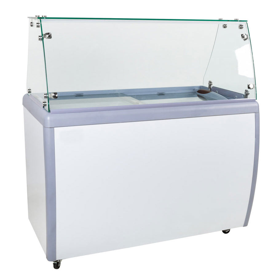 Omcan 44588 (FR-CN-0360-S) 50" Ice Cream Dipping Cabinet w/ Sneeze Guard