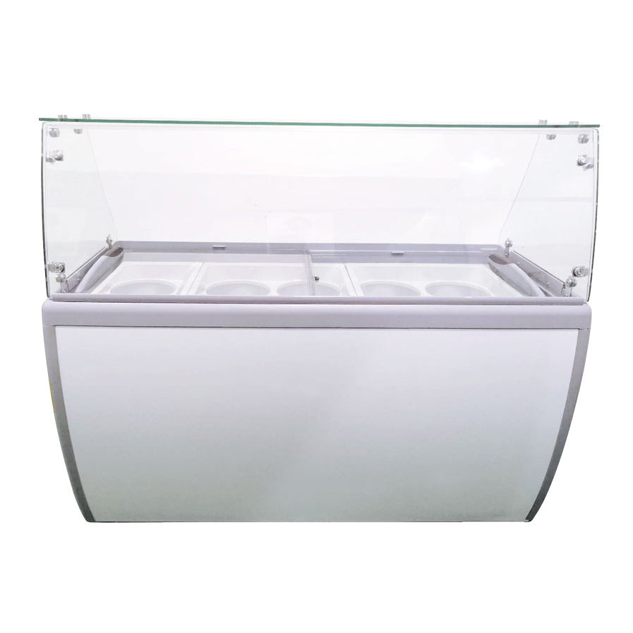 Omcan 44589 (FR-CN-0460-S) 60" Ice Cream Dipping Cabinet w/ Sneeze Guard