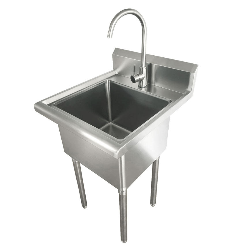 Omcan 44593 Single Compartment Sink | 24" Wide