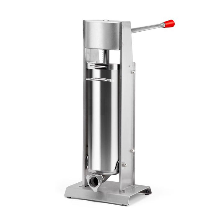 Omcan 44924 Elite Series All Stainless Steel Vertical Two-Speed Gear-Driven Manual Sausage Stuffer with 15 lb. Capacity | 11 - 15 lb