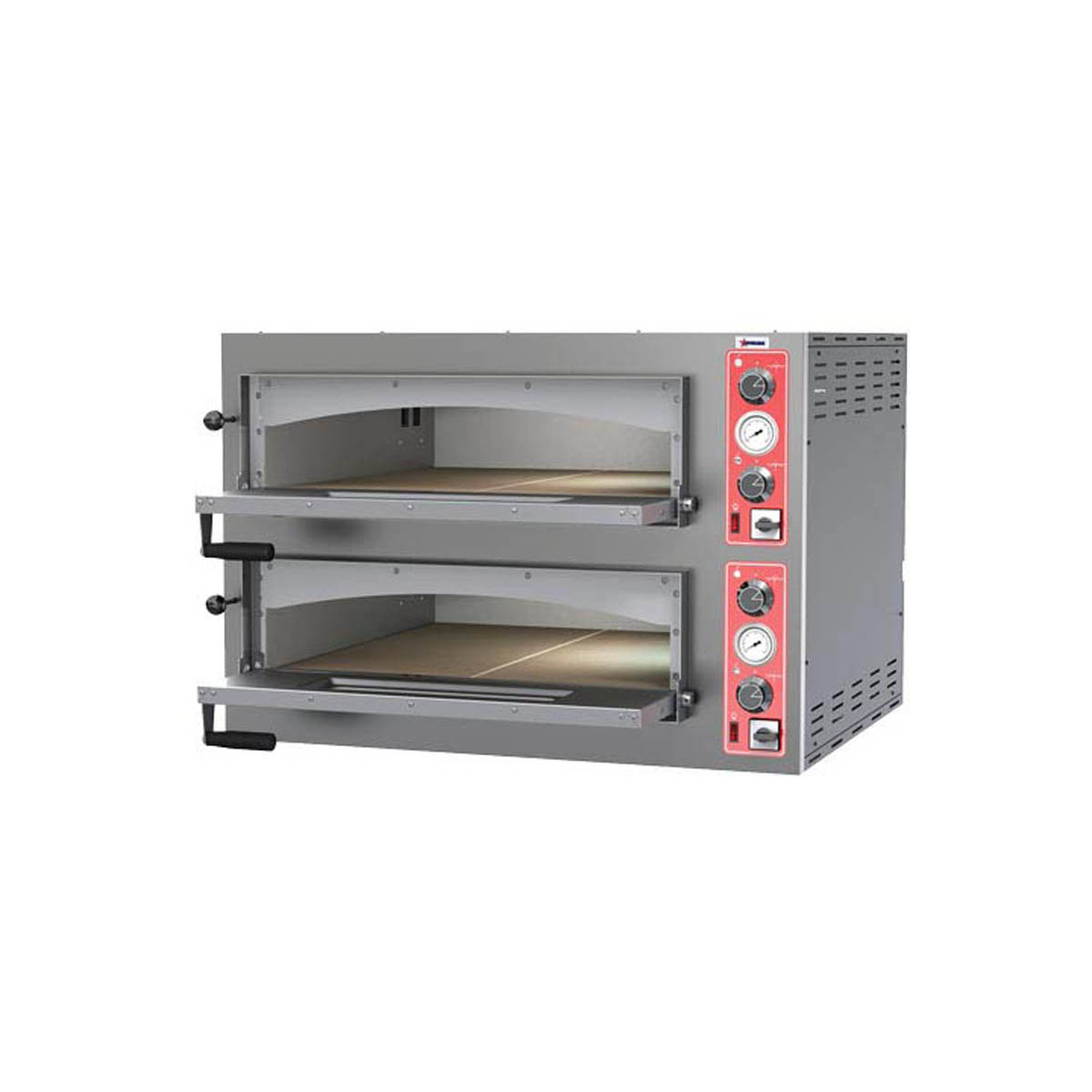 Omcan 45199 39" Countertop Double Deck Electric Pizza Oven